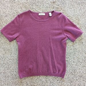Lord And Taylor 100% Cashmere Sweater T Shirt Size M LIKE NEW